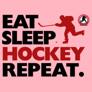 Eat Sleep Hockey Repeat - Youth Hoodie, Dark text Design
