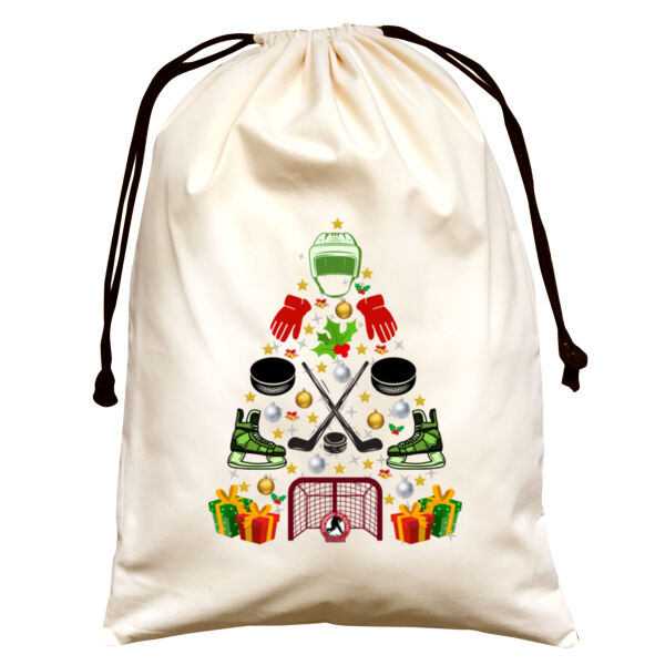 Hockey Tree Large Natural Santa Sack Thumbnail